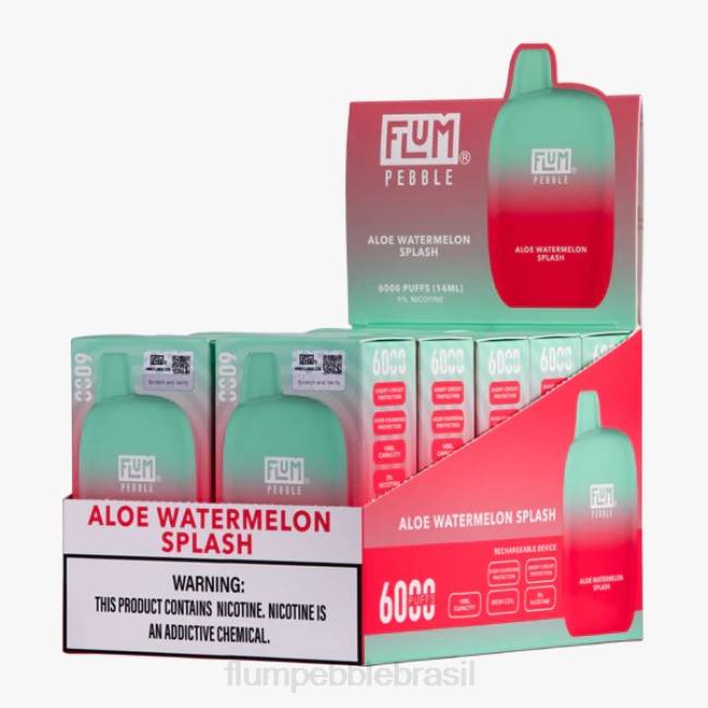 FLUM PEBBLES 6000 baforadas 10 pacotes respingo de melancia de aloe vera 828A5 | FLUM PEBBLE NEAR ME